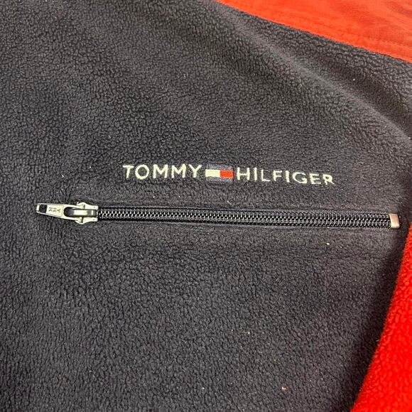 Tommy Hilfiger Navy and Red Fleece Jacket - Picture 2 of 6